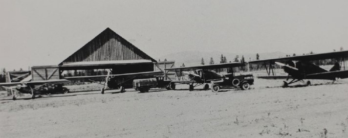 The Johnson Flying Service hangar at McCall in 1935